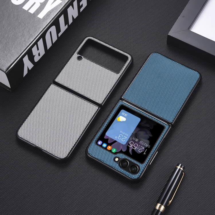 For Samsung Galaxy Z Flip6 Nylon Woven Texture Folding Phone Case(Black) For Samsung Galaxy Z Flip6 Nylon Woven Texture Folding Phone Case(Black)