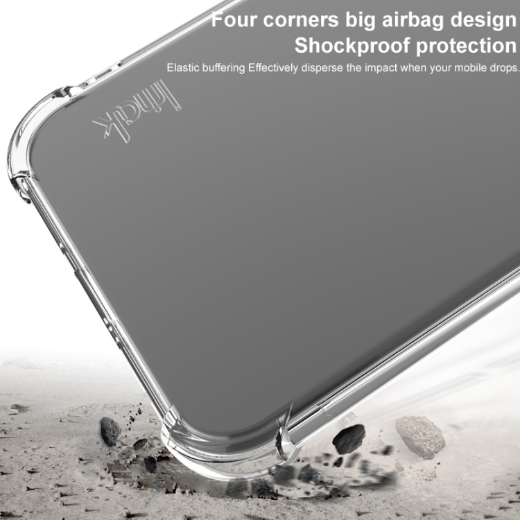 For iPhone 16 imak Shockproof Airbag TPU Phone Case(Transparent Black) For iPhone 16 imak Shockproof Airbag TPU Phone Case(Transparent Black)