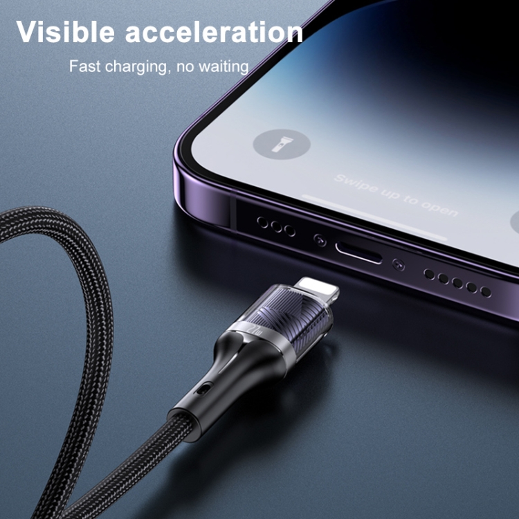 Yesido CA165L 27W USB + USB-C / Type-C to 8 Pin 2 in 1 Fast Charging Data Cable, Length:1.2m(Black) Yesido CA165L 27W USB + USB-C / Type-C to 8 Pin 2 in 1 Fast Charging Data Cable, Length:1.2m(Black)