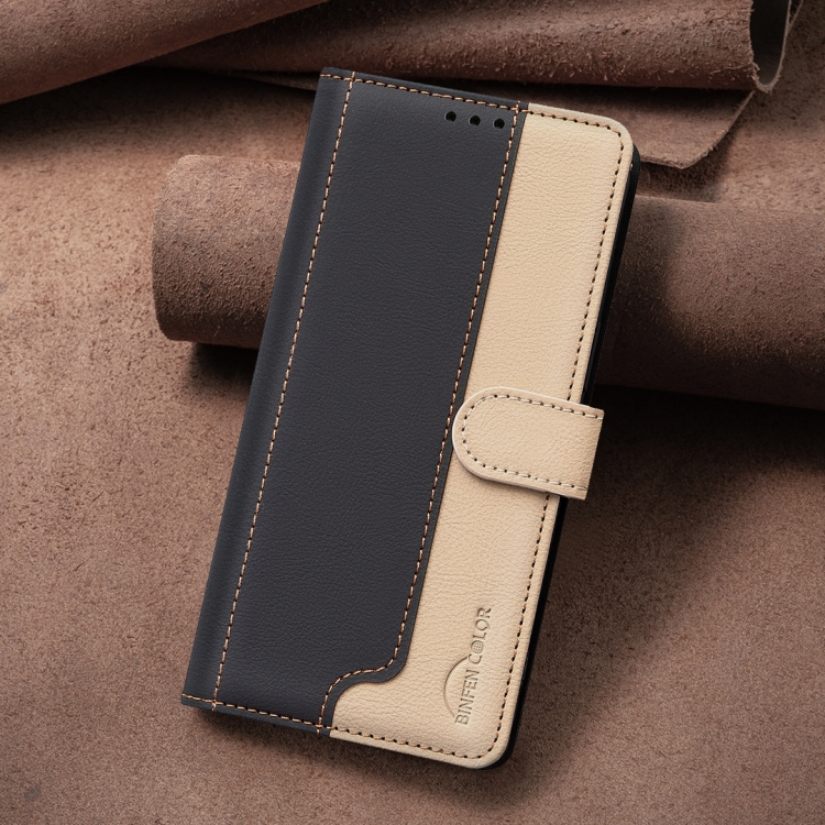 For Samsung Galaxy S22+ 5G Color Matching RFID Anti-theft Leather Phone Case(Black) For Samsung Galaxy S22+ 5G Color Matching RFID Anti-theft Leather Phone Case(Black)