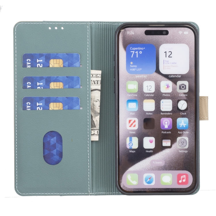 For Samsung Galaxy S23 FE 5G Color Matching RFID Anti-theft Leather Phone Case(Green) For Samsung Galaxy S23 FE 5G Color Matching RFID Anti-theft Leather Phone Case(Green)