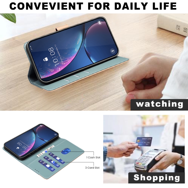 For Samsung Galaxy S23 FE 5G Color Matching RFID Anti-theft Leather Phone Case(Green) For Samsung Galaxy S23 FE 5G Color Matching RFID Anti-theft Leather Phone Case(Green)