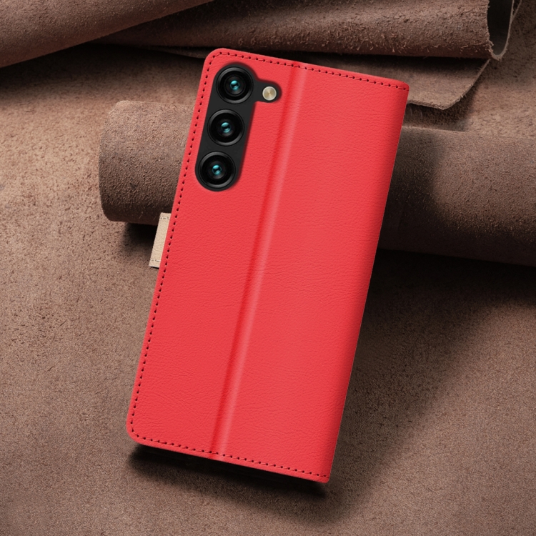 For Samsung Galaxy S23+ 5G Color Matching RFID Anti-theft Leather Phone Case(Red) For Samsung Galaxy S23+ 5G Color Matching RFID Anti-theft Leather Phone Case(Red)