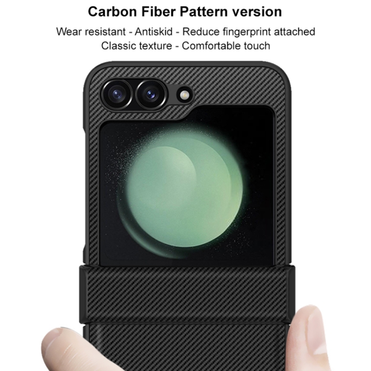 For Samsung Galaxy Z Flip6 imak Ruiyi Series Carbon Fiber PU + PC Phone Case For Samsung Galaxy Z Flip6 imak Ruiyi Series Carbon Fiber PU + PC Phone Case