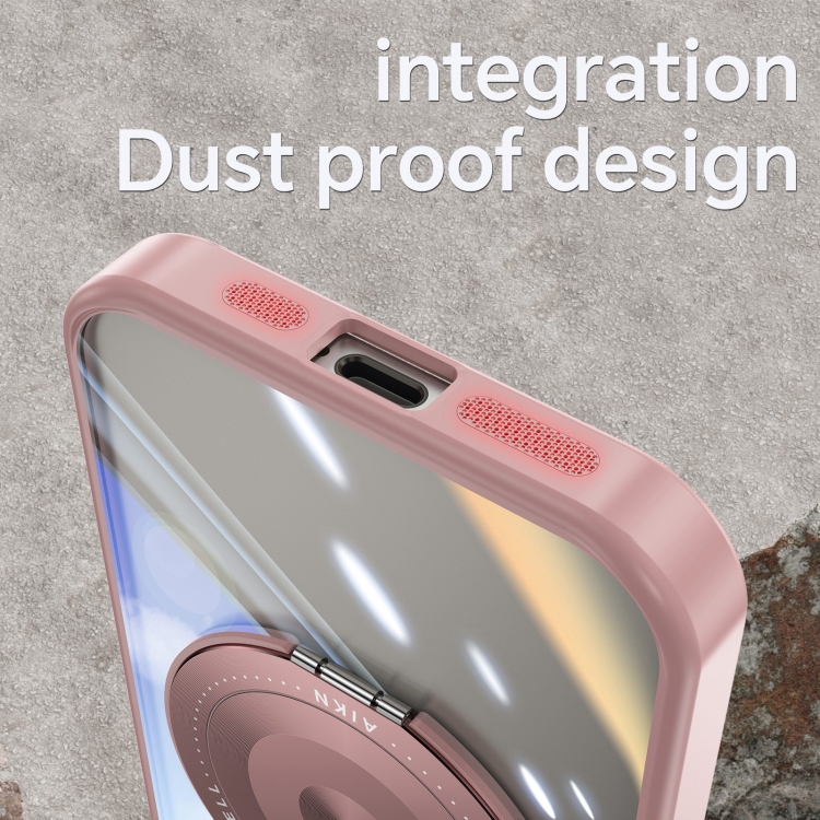 For iPhone 14 Pro 360 Holder Magsafe Acrylic Hybrid TPU Phone Case(Pink) For iPhone 14 Pro 360 Holder Magsafe Acrylic Hybrid TPU Phone Case(Pink)