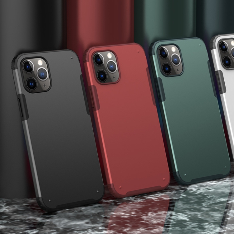For iPhone 12 Pro Max Solid Color Four-corner Shockproof TPU + PC Protective Case(White) For iPhone 12 Pro Max Solid Color Four-corner Shockproof TPU + PC Protective Case(White)