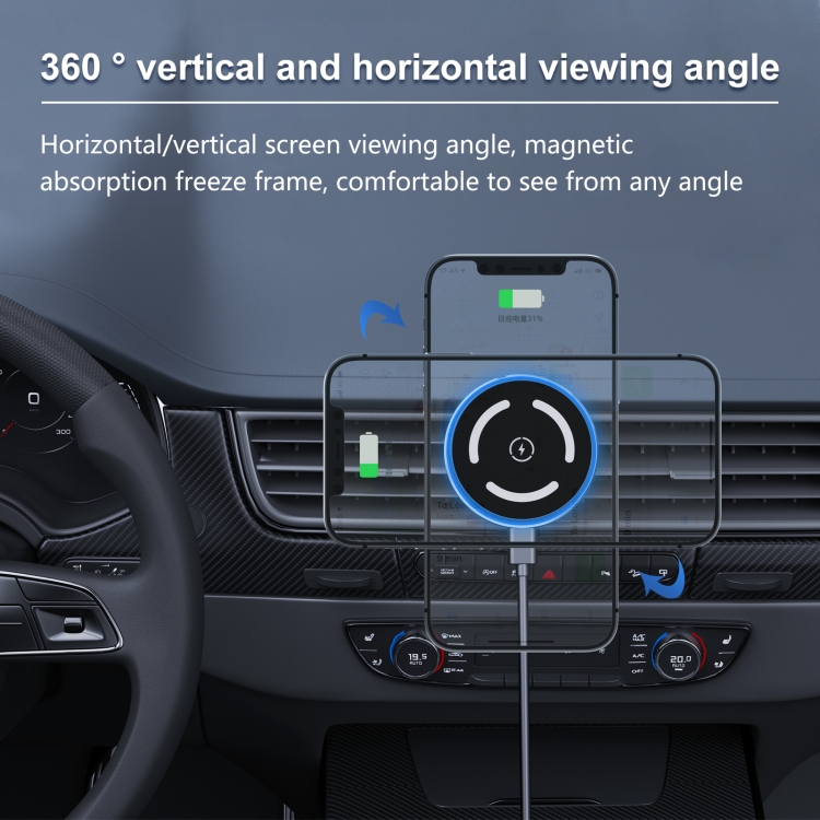 M68 15W Magnetic Wireless Charging Car Holder(Dark Grey) M68 15W Magnetic Wireless Charging Car Holder(Dark Grey)