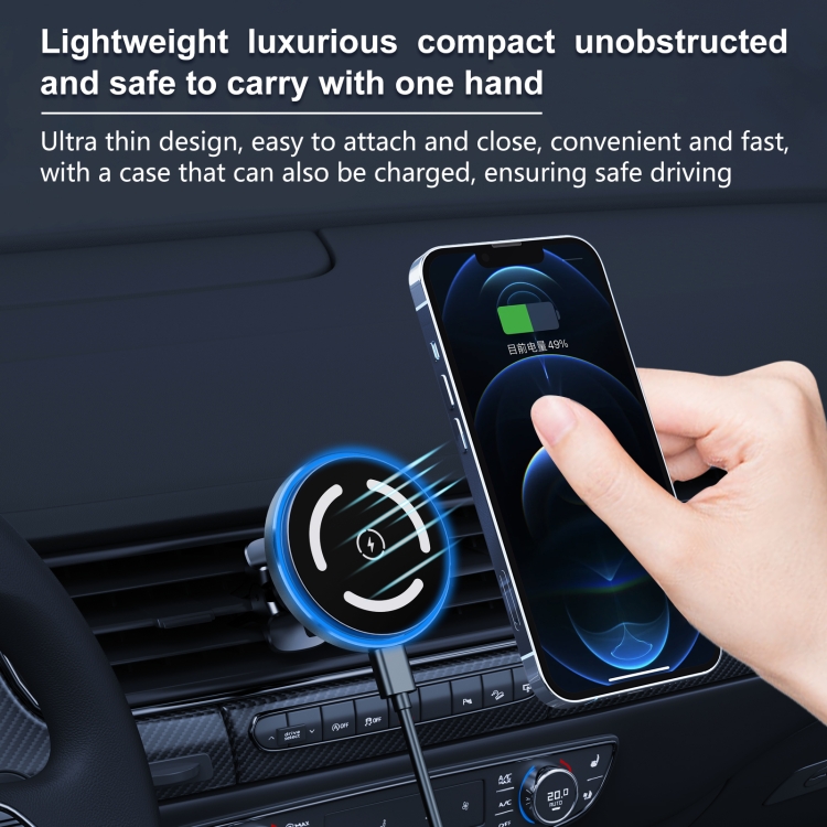 M68 15W Magnetic Wireless Charging Car Holder(Dark Grey) M68 15W Magnetic Wireless Charging Car Holder(Dark Grey)