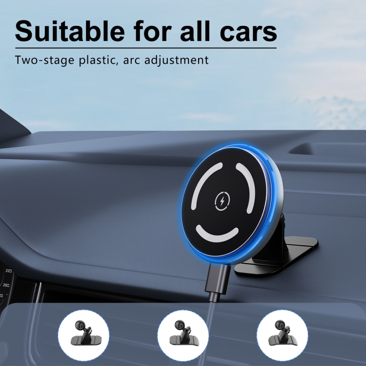 M68 15W Magnetic Wireless Charging Car Holder(Dark Grey) M68 15W Magnetic Wireless Charging Car Holder(Dark Grey)