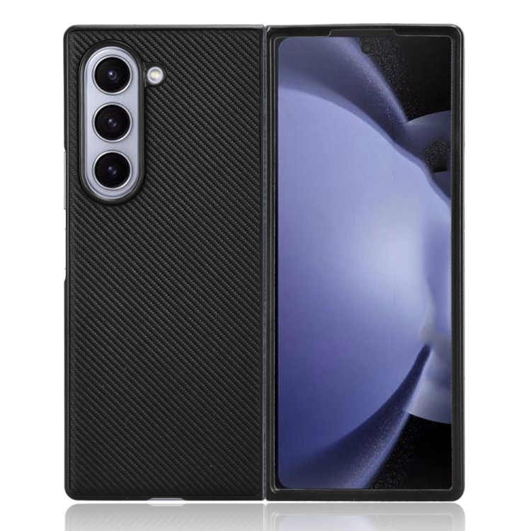 For Samsung Galaxy Z Fold6 PU Leather PC Phone Case(Black) For Samsung Galaxy Z Fold6 PU Leather PC Phone Case(Black)