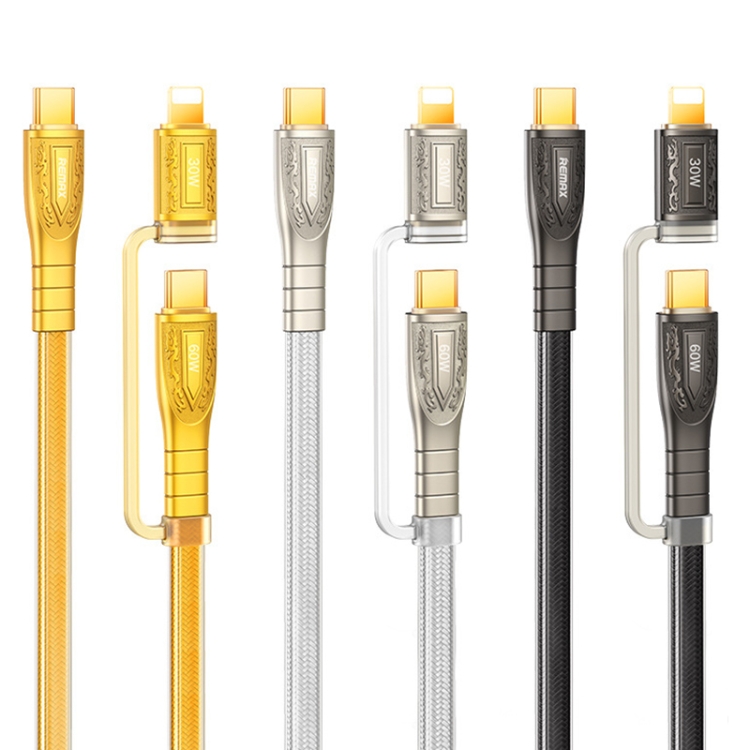 REMAX RC-C165 Prime 1.2m 60W Type-C to Type-C + 8 Pin Braided Fast Charging Cable(Black) REMAX RC-C165 Prime 1.2m 60W Type-C to Type-C + 8 Pin Braided Fast Charging Cable(Black)