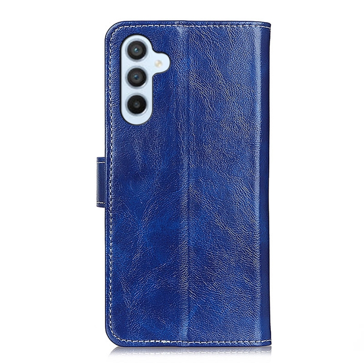 For Samsung Galaxy S24 FE 5G Retro Crazy Horse Texture Leather Phone Case(Blue) For Samsung Galaxy S24 FE 5G Retro Crazy Horse Texture Leather Phone Case(Blue)