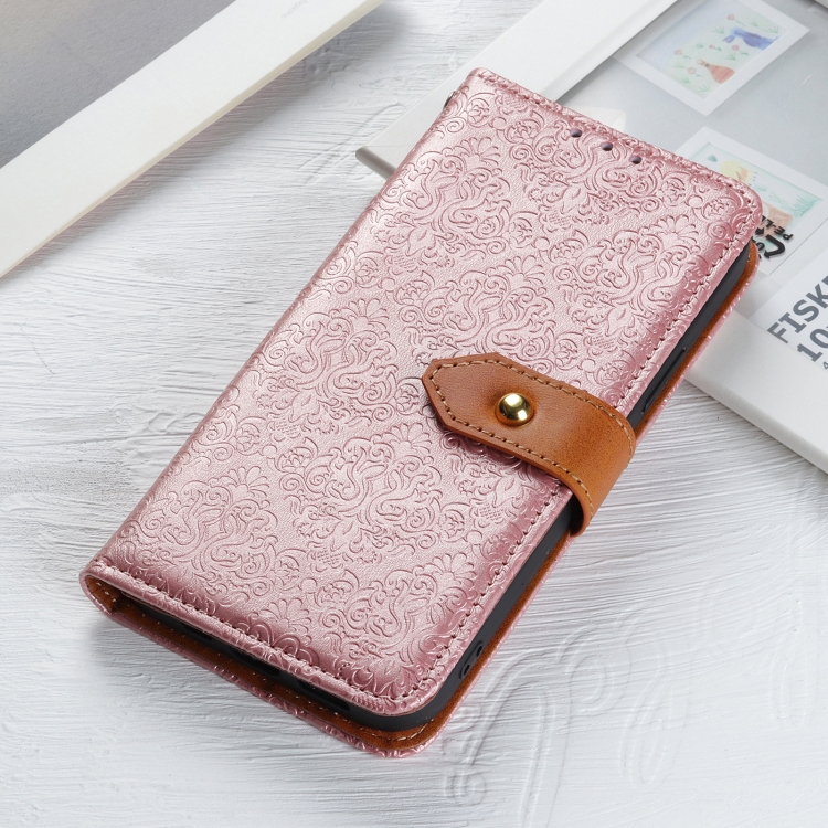 For Samsung Galaxy S24 FE 5G European Floral Embossed Leather Phone Case(Pink) For Samsung Galaxy S24 FE 5G European Floral Embossed Leather Phone Case(Pink)