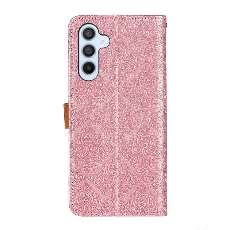 For Samsung Galaxy S24 FE 5G European Floral Embossed Leather Phone Case(Pink) For Samsung Galaxy S24 FE 5G European Floral Embossed Leather Phone Case(Pink)
