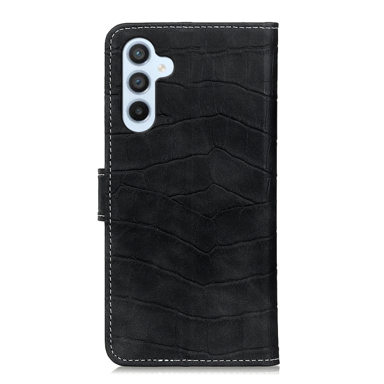 For Samsung Galaxy S24 FE 5G Magnetic Crocodile Texture Leather Phone Case(Black) For Samsung Galaxy S24 FE 5G Magnetic Crocodile Texture Leather Phone Case(Black)