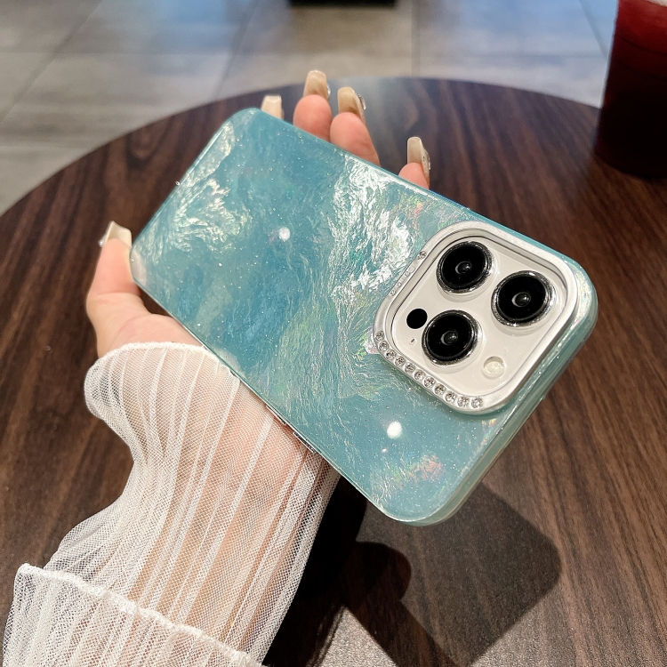 For iPhone 11 Pro Max Tinfoil Texture Diamond Lens Frame IMD Acrylic Phone Case(Green) For iPhone 11 Pro Max Tinfoil Texture Diamond Lens Frame IMD Acrylic Phone Case(Green)