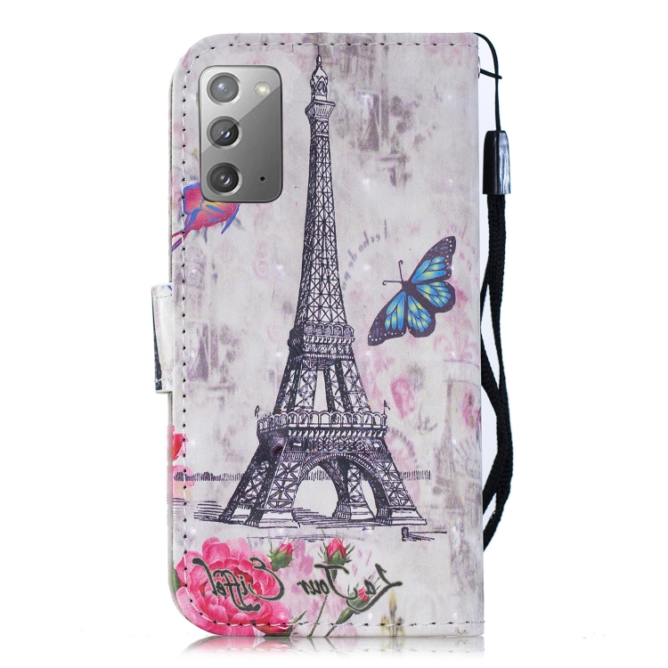 For Samsung Galaxy Note20 3D Painting Pattern Coloured Drawing Horizontal Flip PU Leather Case with Holder & Card Slots & Wallet & Lanyard(Eiffel Tower) For Samsung Galaxy Note20 3D Painting Pattern Coloured Drawing Horizontal Flip PU Leather Case with Holder & Card Slots & Wallet & Lanyard(Eiffel Tower)