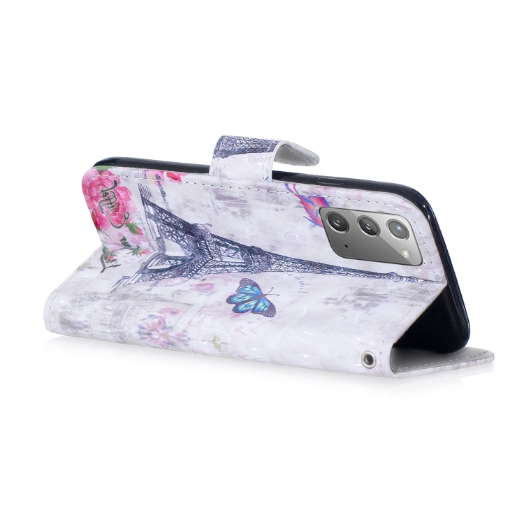 For Samsung Galaxy Note20 3D Painting Pattern Coloured Drawing Horizontal Flip PU Leather Case with Holder & Card Slots & Wallet & Lanyard(Eiffel Tower) For Samsung Galaxy Note20 3D Painting Pattern Coloured Drawing Horizontal Flip PU Leather Case with Holder & Card Slots & Wallet & Lanyard(Eiffel Tower)