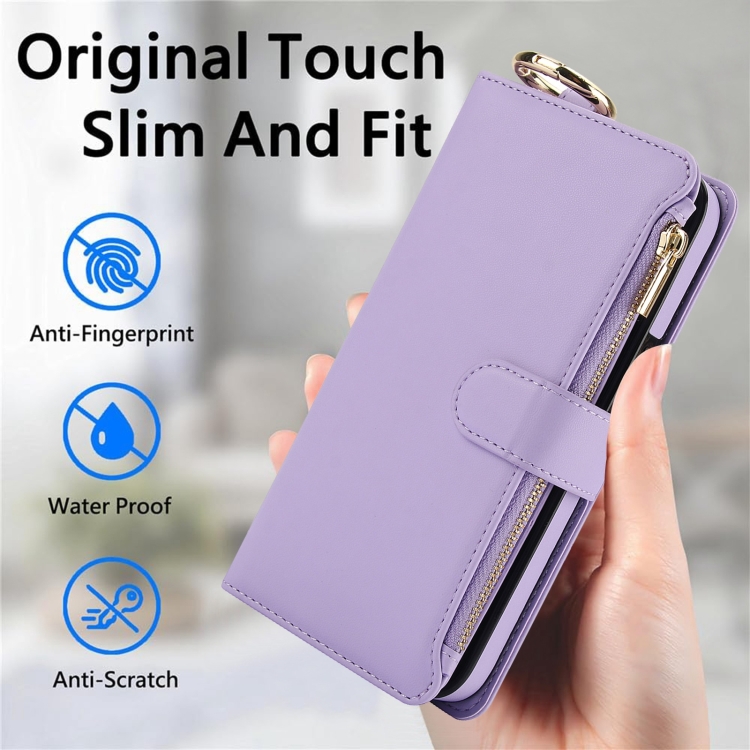 For iPhone 14 Plus Crossbody Ring Multifunctional Wallet Leather Phone Case(Purple) For iPhone 14 Plus Crossbody Ring Multifunctional Wallet Leather Phone Case(Purple)