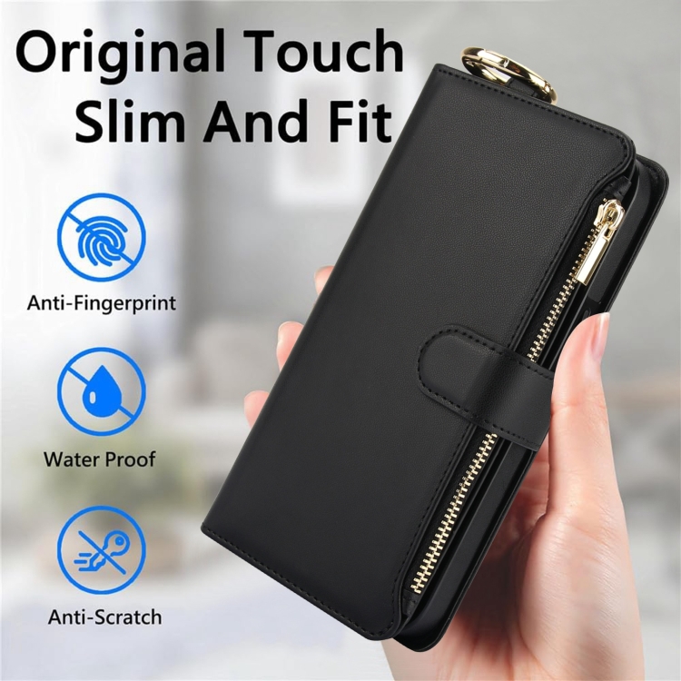 For Samsung Galaxy S23+ 5G Crossbody Ring Multifunctional Wallet Leather Phone Case(Black) For Samsung Galaxy S23+ 5G Crossbody Ring Multifunctional Wallet Leather Phone Case(Black)