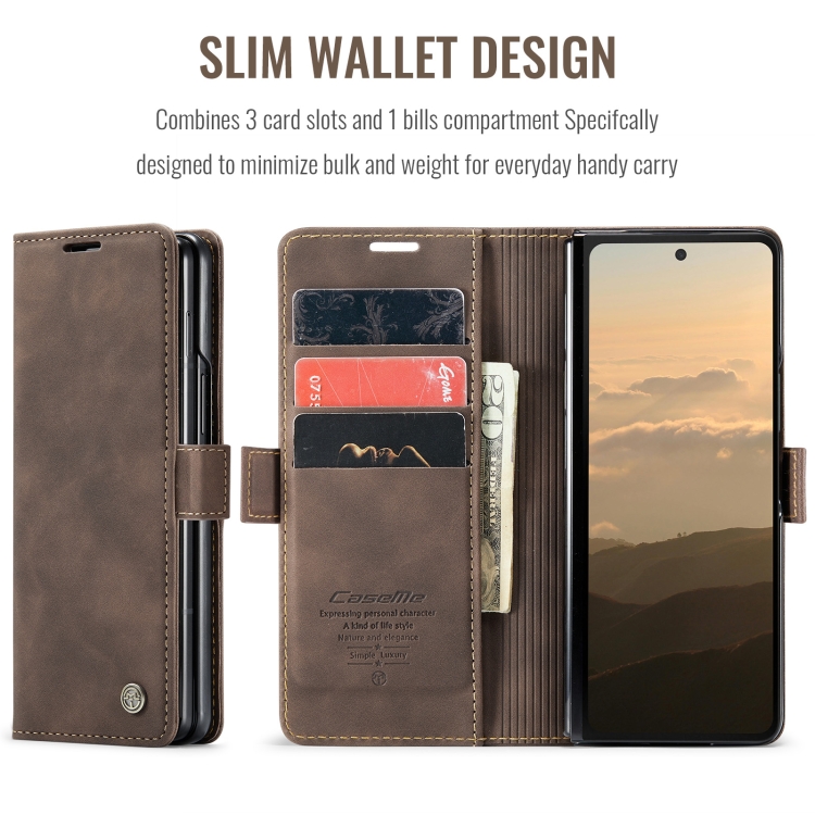 For Samsung Galaxy Z Fold6 5G CaseMe 013 Multifunctional Horizontal Flip Leather Phone Case(Coffee) For Samsung Galaxy Z Fold6 5G CaseMe 013 Multifunctional Horizontal Flip Leather Phone Case(Coffee)