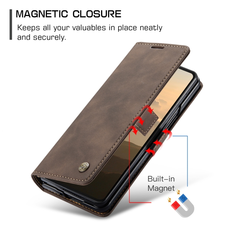 For Samsung Galaxy Z Fold6 5G CaseMe 013 Multifunctional Horizontal Flip Leather Phone Case(Coffee) For Samsung Galaxy Z Fold6 5G CaseMe 013 Multifunctional Horizontal Flip Leather Phone Case(Coffee)
