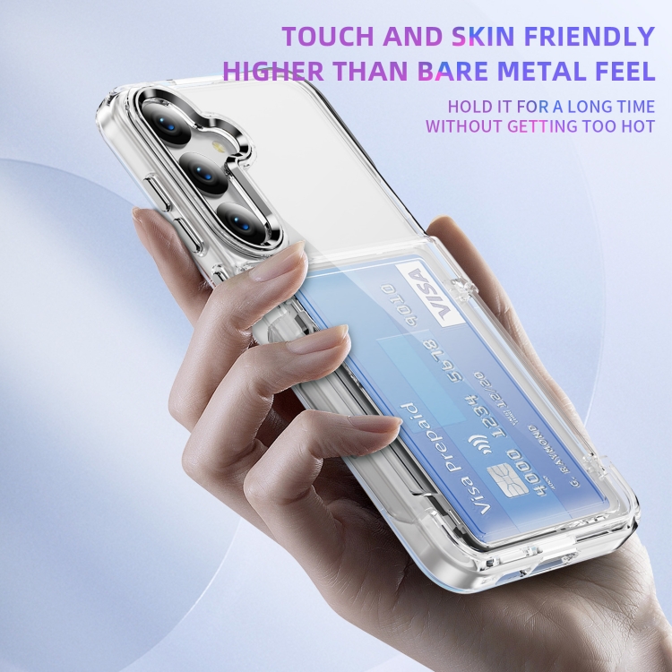 For Samsung Galaxy S23+ 5G Card Holder Acrylic Hybrid TPU Phone Case(Transparent) For Samsung Galaxy S23+ 5G Card Holder Acrylic Hybrid TPU Phone Case(Transparent)
