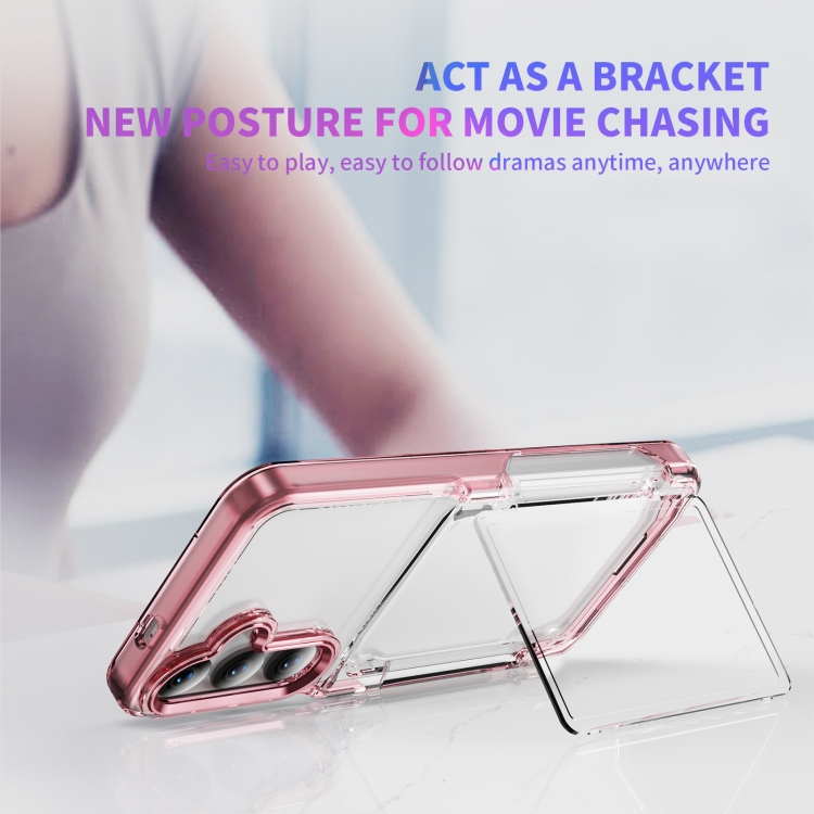 For Samsung Galaxy S24 Ultra 5G Card Holder Acrylic Hybrid TPU Phone Case(Transparent Pink) For Samsung Galaxy S24 Ultra 5G Card Holder Acrylic Hybrid TPU Phone Case(Transparent Pink)