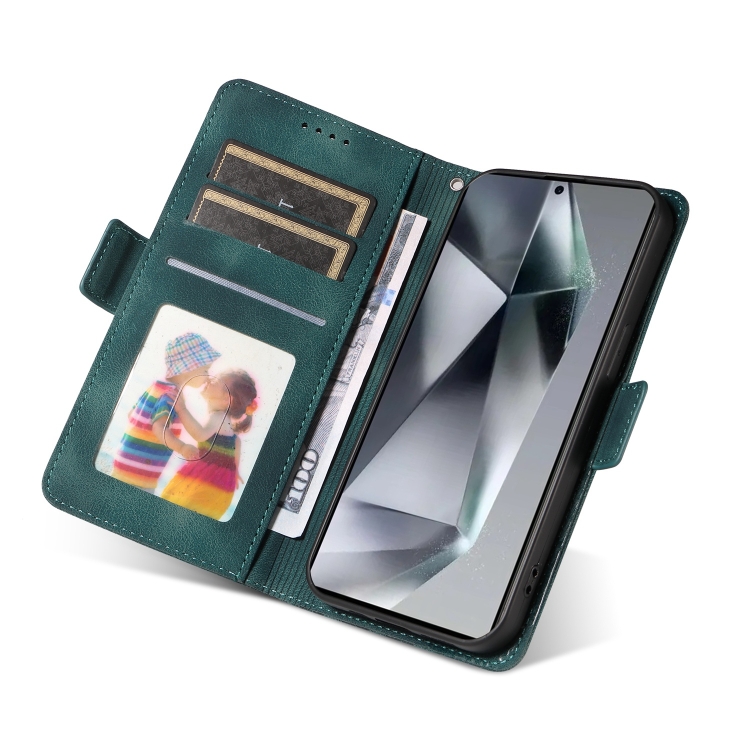 For Samsung Galaxy S24 Ultra 5G Embossed Rhombus Starry Leather Phone Case(Green) For Samsung Galaxy S24 Ultra 5G Embossed Rhombus Starry Leather Phone Case(Green)