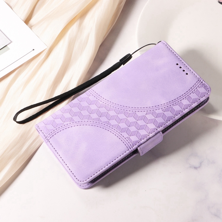 For Samsung Galaxy S24+ 5G Embossed Rhombus Starry Leather Phone Case(Purple) For Samsung Galaxy S24+ 5G Embossed Rhombus Starry Leather Phone Case(Purple)