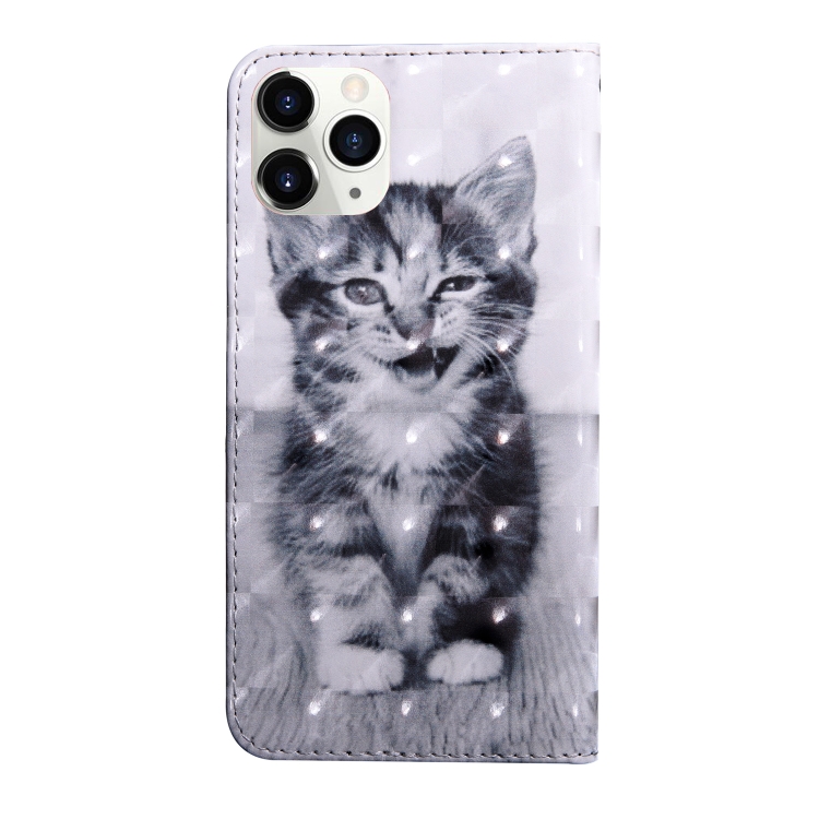 For iPhone 12 / 12 Pro 3D Painting Pattern Coloured Drawing Horizontal Flip PU Leather Case with Holder & Card Slots & Wallet & Lanyard(Cat) For iPhone 12 / 12 Pro 3D Painting Pattern Coloured Drawing Horizontal Flip PU Leather Case with Holder & Card Slots & Wallet & Lanyard(Cat)