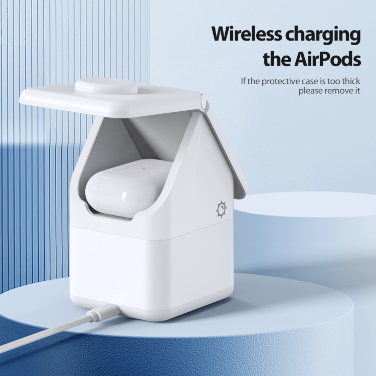 DUZZONA W20 4 in 1 15W Magnetic Wireless Charger Station(White) DUZZONA W20 4 in 1 15W Magnetic Wireless Charger Station(White)
