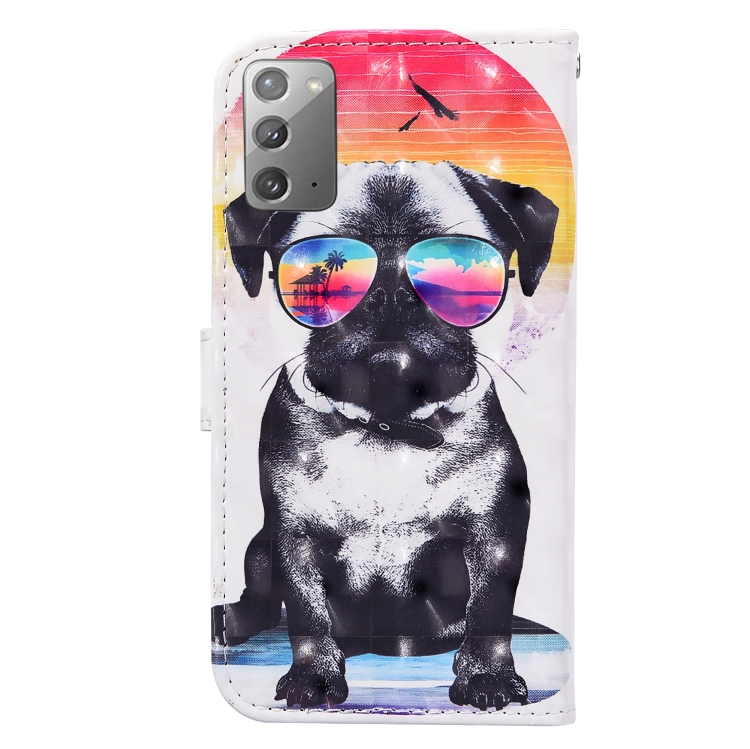 For Samsung Galaxy Note20 3D Painted Pattern Horizontal Flip Leather Case with Holder & Wallet & Card slot & Lanyard(Glasses Dog) For Samsung Galaxy Note20 3D Painted Pattern Horizontal Flip Leather Case with Holder & Wallet & Card slot & Lanyard(Glasses Dog)