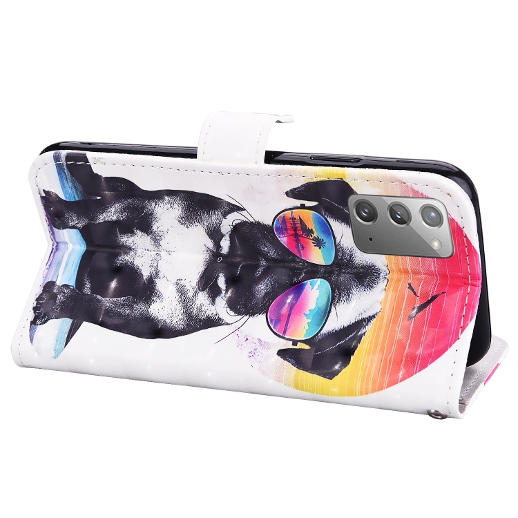 For Samsung Galaxy Note20 3D Painted Pattern Horizontal Flip Leather Case with Holder & Wallet & Card slot & Lanyard(Glasses Dog) For Samsung Galaxy Note20 3D Painted Pattern Horizontal Flip Leather Case with Holder & Wallet & Card slot & Lanyard(Glasses Dog)
