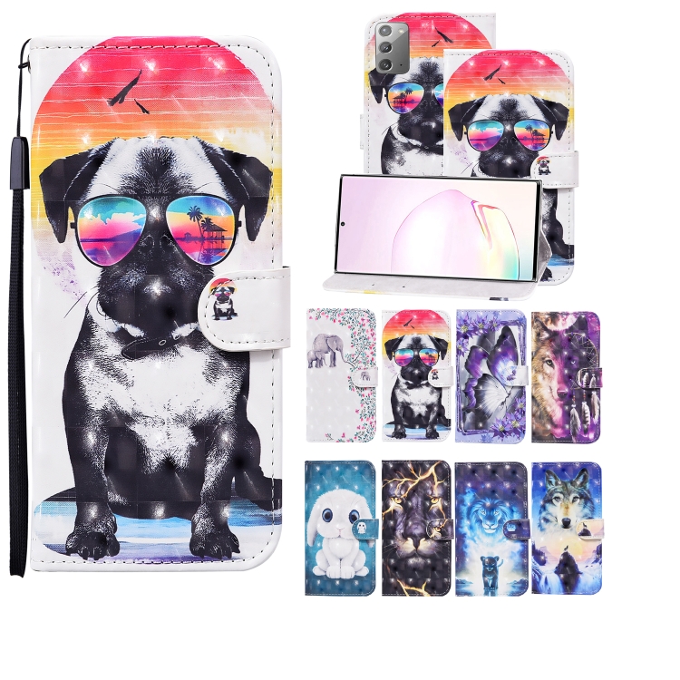 For Samsung Galaxy Note20 3D Painted Pattern Horizontal Flip Leather Case with Holder & Wallet & Card slot & Lanyard(Glasses Dog) For Samsung Galaxy Note20 3D Painted Pattern Horizontal Flip Leather Case with Holder & Wallet & Card slot & Lanyard(Glasses Dog)
