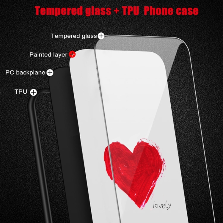 For Samsung Galaxy S24 FE 5G Colorful Painted Glass Phone Case(Love) For Samsung Galaxy S24 FE 5G Colorful Painted Glass Phone Case(Love)