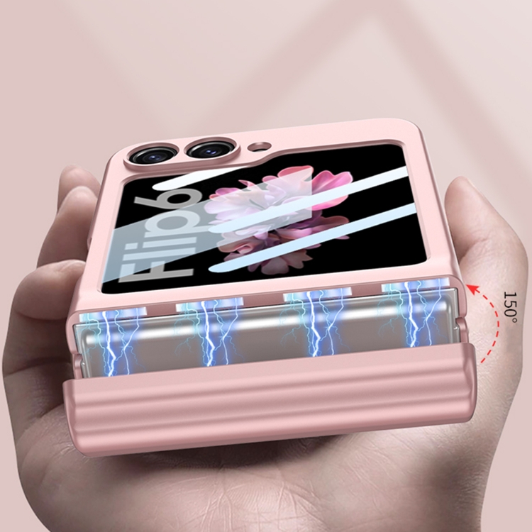 For Samsung Galaxy Z Flip6 GKK Integrated Magnetic Full Coverage Flip Phone Case with Pen Box+Pen(Black) - 7