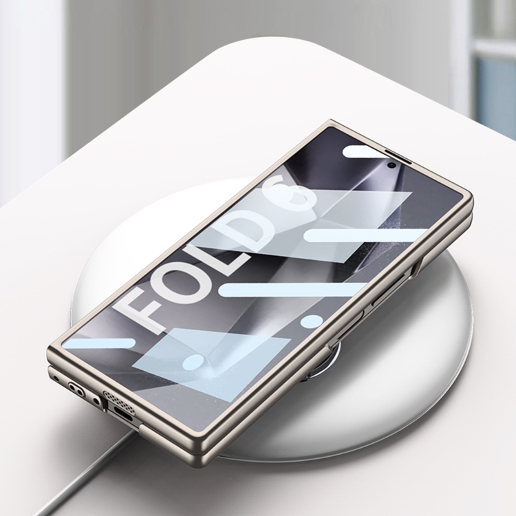 For Samsung Galaxy Z Fold6 GKK Integrated Big Hole Side Wrist Strap Ring Phone Case(Titanium Gray) For Samsung Galaxy Z Fold6 GKK Integrated Big Hole Side Wrist Strap Ring Phone Case(Titanium Gray)