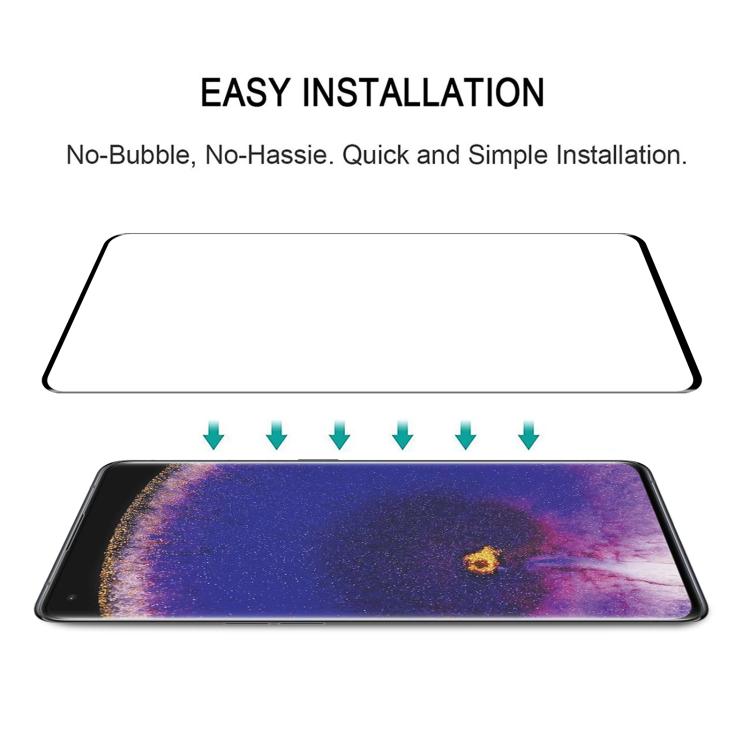 Protection Écran Verre Trempé Pour Oppo Find X5 Pro - Pack De 2 Films, Incurvé Et Résistant