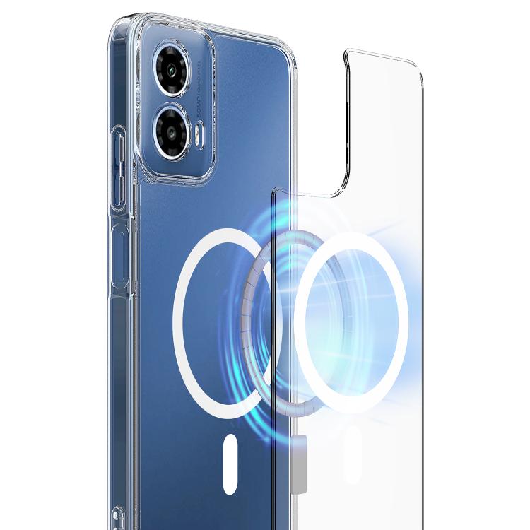 SEAHAI Case For Motorola Moto G34 5G / Moto G45 5G, Ultra Thin Gradient Color Tempered Glass Hard Back & Soft Silicone TPU Bumper Hybrid Shockproof Cover, Gradient Blue