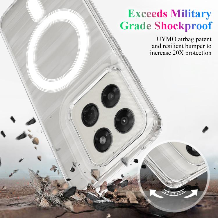 For Motorola Moto G37 / G37 Power / G47 MagSafe Clear Acrylic PC Hybrid TPU Phone Case(Transparent)