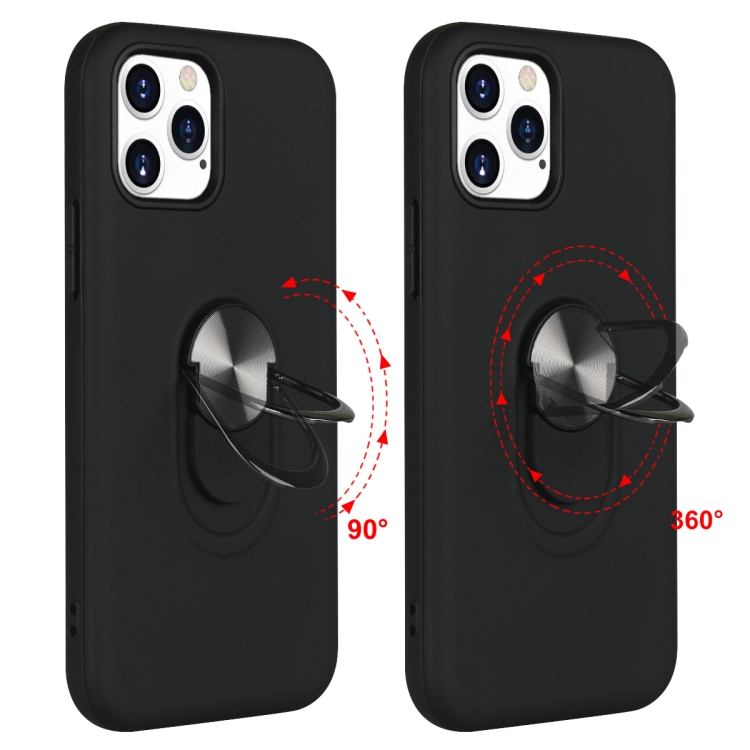 For iPhone 12 mini 360 Rotary Multifunctional Stent PC+TPU Case with Magnetic Invisible Holder(Jujube Red)