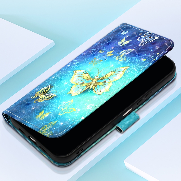 For Samsung Galaxy S25 5G 3D Painting Horizontal Flip Leather Phone Case(Golden Butterfly) For Samsung Galaxy S25 5G 3D Painting Horizontal Flip Leather Phone Case(Golden Butterfly)