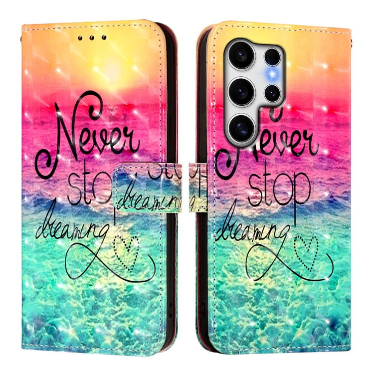 For Samsung Galaxy S25 Ultra 5G 3D Painting Horizontal Flip Leather Phone Case(Chasing Dreams) For Samsung Galaxy S25 Ultra 5G 3D Painting Horizontal Flip Leather Phone Case(Chasing Dreams)