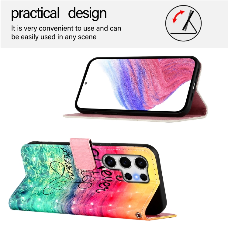 For Samsung Galaxy S25 Ultra 5G 3D Painting Horizontal Flip Leather Phone Case(Chasing Dreams) For Samsung Galaxy S25 Ultra 5G 3D Painting Horizontal Flip Leather Phone Case(Chasing Dreams)