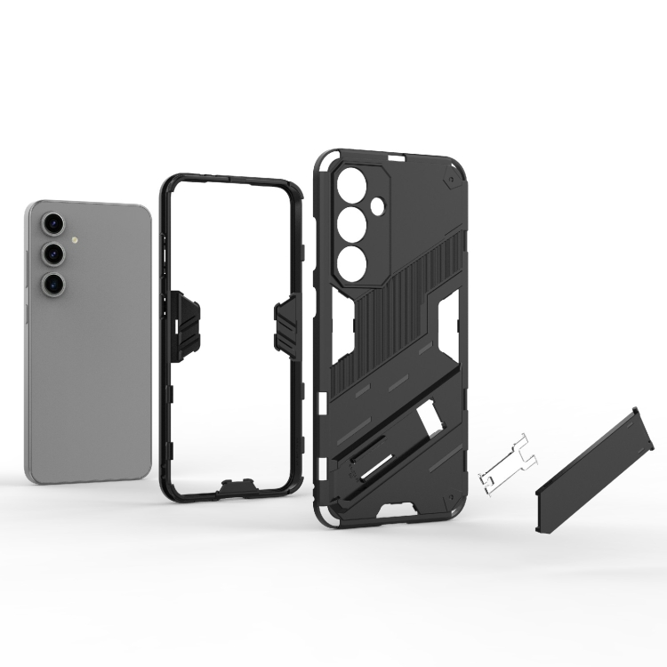 For Samsung Galaxy S24 FE 5G Punk Armor 2 in 1 PC + TPU Shockproof Phone Case with Invisible Holder(Light Red) For Samsung Galaxy S24 FE 5G Punk Armor 2 in 1 PC + TPU Shockproof Phone Case with Invisible Holder(Light Red)