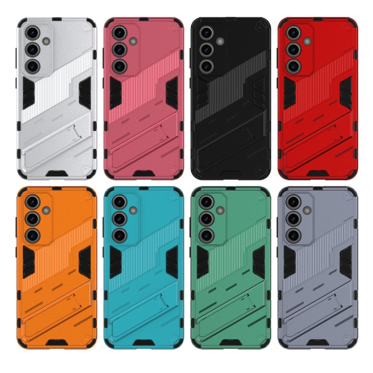 For Samsung Galaxy S24 FE 5G Punk Armor 2 in 1 PC + TPU Shockproof Phone Case with Invisible Holder(Light Red) For Samsung Galaxy S24 FE 5G Punk Armor 2 in 1 PC + TPU Shockproof Phone Case with Invisible Holder(Light Red)
