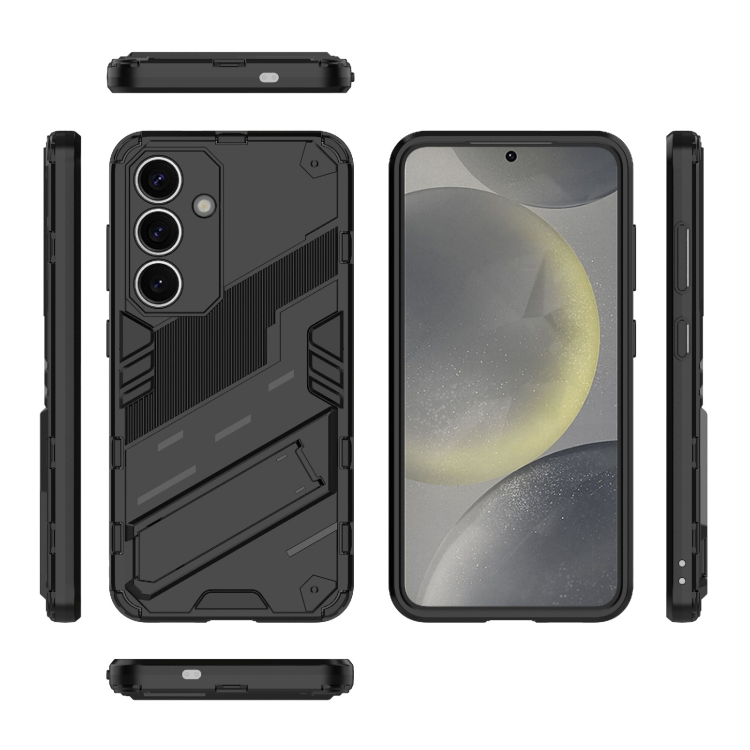 For Samsung Galaxy S25 5G Punk Armor 2 in 1 PC + TPU Shockproof Phone Case with Invisible Holder(Black) For Samsung Galaxy S25 5G Punk Armor 2 in 1 PC + TPU Shockproof Phone Case with Invisible Holder(Black)