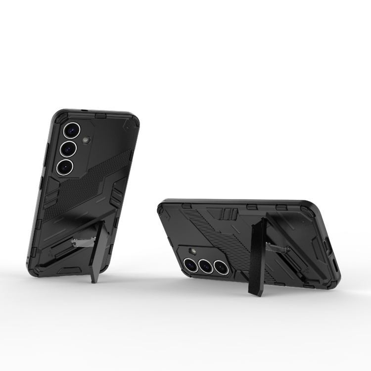 For Samsung Galaxy S25 5G Punk Armor 2 in 1 PC + TPU Shockproof Phone Case with Invisible Holder(Black) For Samsung Galaxy S25 5G Punk Armor 2 in 1 PC + TPU Shockproof Phone Case with Invisible Holder(Black)