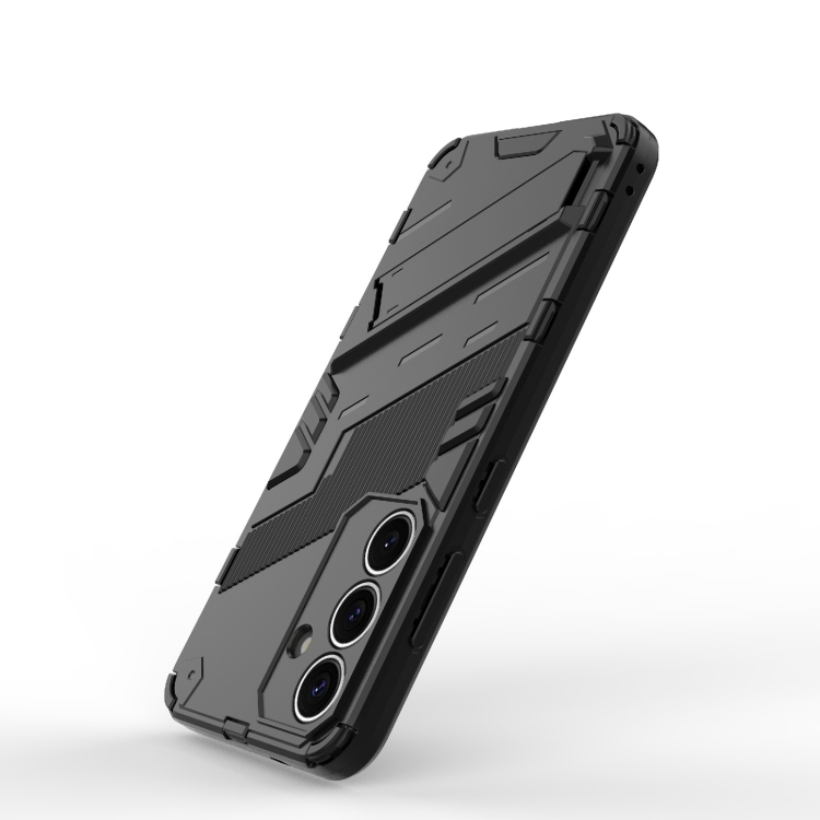 For Samsung Galaxy S25 5G Punk Armor 2 in 1 PC + TPU Shockproof Phone Case with Invisible Holder(Black) For Samsung Galaxy S25 5G Punk Armor 2 in 1 PC + TPU Shockproof Phone Case with Invisible Holder(Black)